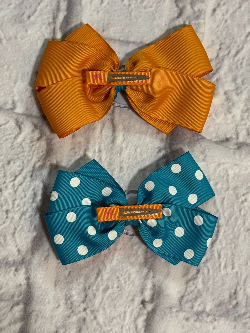 Custom Miami Dolphins Themed Fabric Hair Bows
